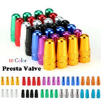 4PCS Aluminum Alloy Presta Valve Caps For Road MTB Track Racing Bike Tires French Valve Wheel Tube Covers