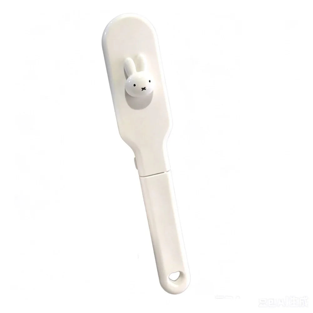 Miffy Foldable Hair Brush Cute Rabbit Portable Anti-static Comb Scalp Massage Detangling Travel Hair Styling Tool for Girls