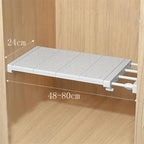 Expandable Storage Divider – Adjustable Punch-Free Wardrobe & Shelf Organizer
