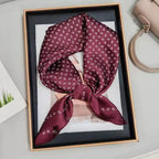 1pcs 70*70cm Women's Square Scarf Soft Satin Floral Print Wrap Foulard Neckerchief Bandannas Hair Skinny Tie Hijab Shawls