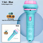Kids Cartoon Projection Flashlight – Storytelling Projector Toy