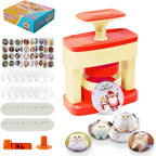 Badge Maker for Kids, DIY Pin Button Badge Maker Machine, Portable Press Machine Badge Punch Kit with 48 Patterns Badges