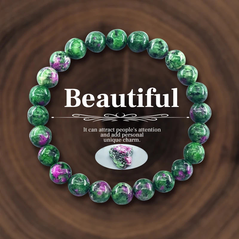 8mm Natural Stone Beaded Bracelet for Women Men Amethysts Crystal Quartzs Agate Tiger Eye Elastic Bangles Good Luck Jewelry