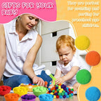 Children Counting and Sorting Toy with Pom Poms and Tweezers Set