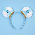 New Christmas Halloween Mouse Ears Headband Cartoon Sequin Bows Headband Birthday Party Princess Cosplay Costume For Women Adult