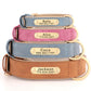 Personalized Dog Collar Custom Engraved PU Leather Dog Collars Free Engraving ID Tag Nameplate For Small Medium Large Dogs - WTN Essentials 