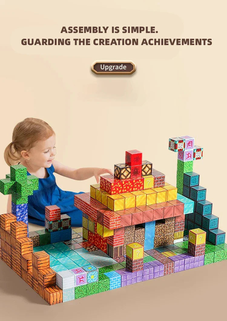 Magnetic Building Blocks Storage Box STEM Construction Toy Set