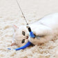 11PCS Cat Feather Toy Set – Replacement Feather Heads & Retractable Cat Wand Interactive Teaser Toys