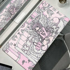Anime Cute Angel Girls Mouse Pad Laptop Gaming Extended Desk Mat PC Kawaii Gamer Cabinet Mousepad XXL Keyboard Rug Pink Carpet