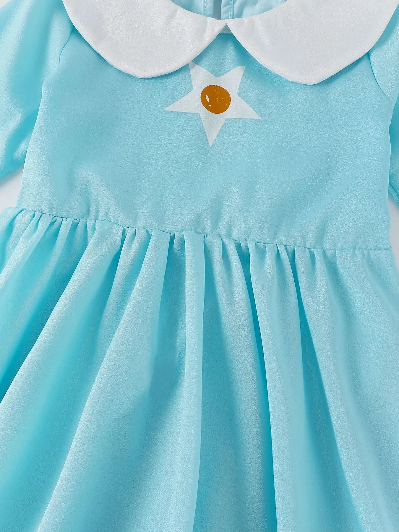 Rosalina Dress Girls Peach Children Halloween Costume Game Role Play Princess Dress Long Sleeve