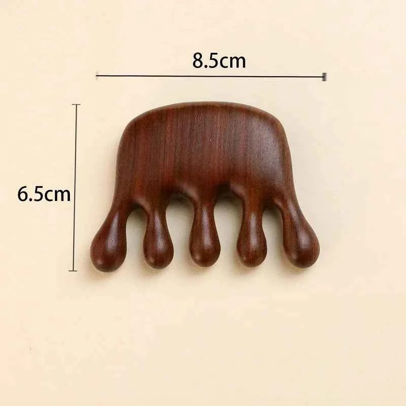 New Wooden Massage Wood Massager Comb Scalp Head Oil Massager Scalp Hair Comb Tools AMS01