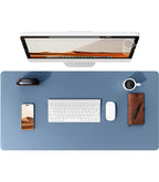 Large PU Leather Desk Pad – Non-Slip Office Mouse Pad & Desk Protector for Laptop, Keyboard, and Workstation