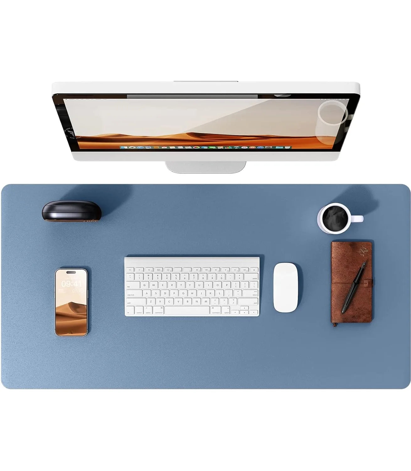 Large PU Leather Desk Pad – Non-Slip Office Mouse Pad & Desk Protector for Laptop, Keyboard, and Workstation