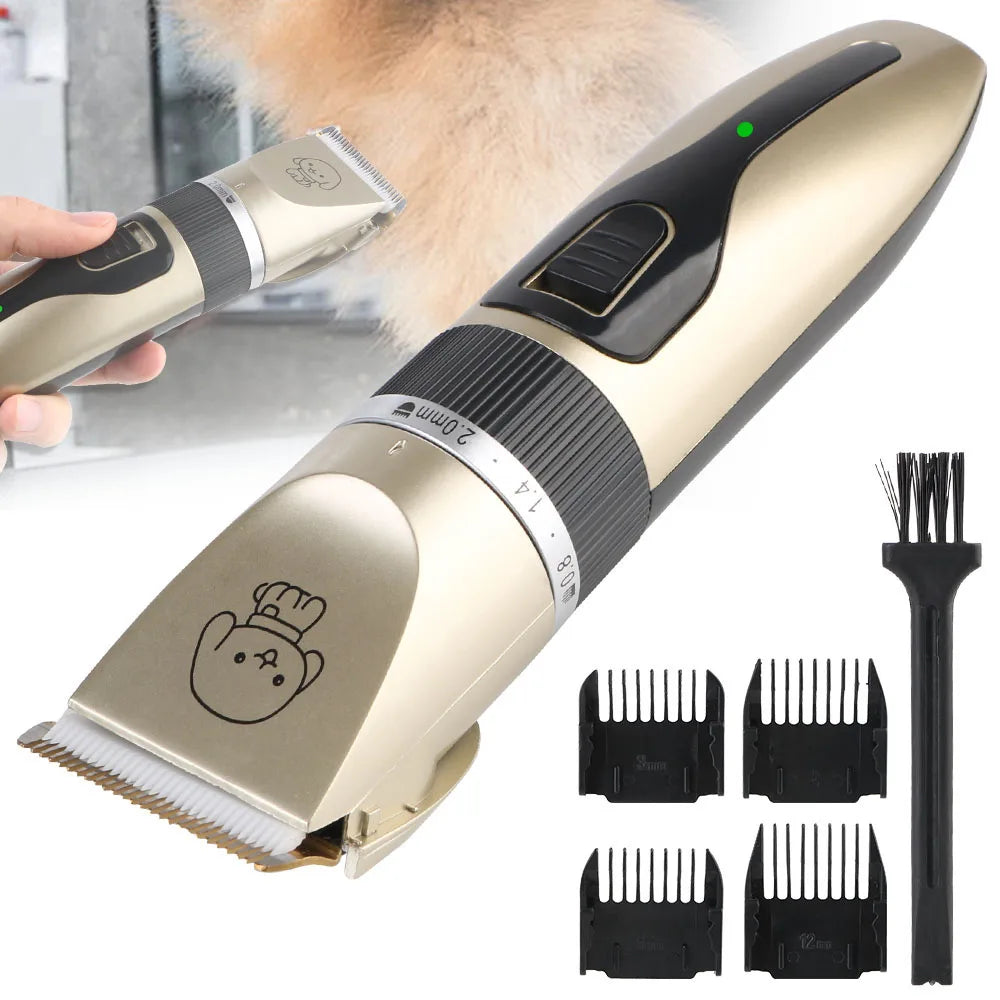 Pet Hair Clipper Grooming Trimmer Set – Professional Cordless Clippers