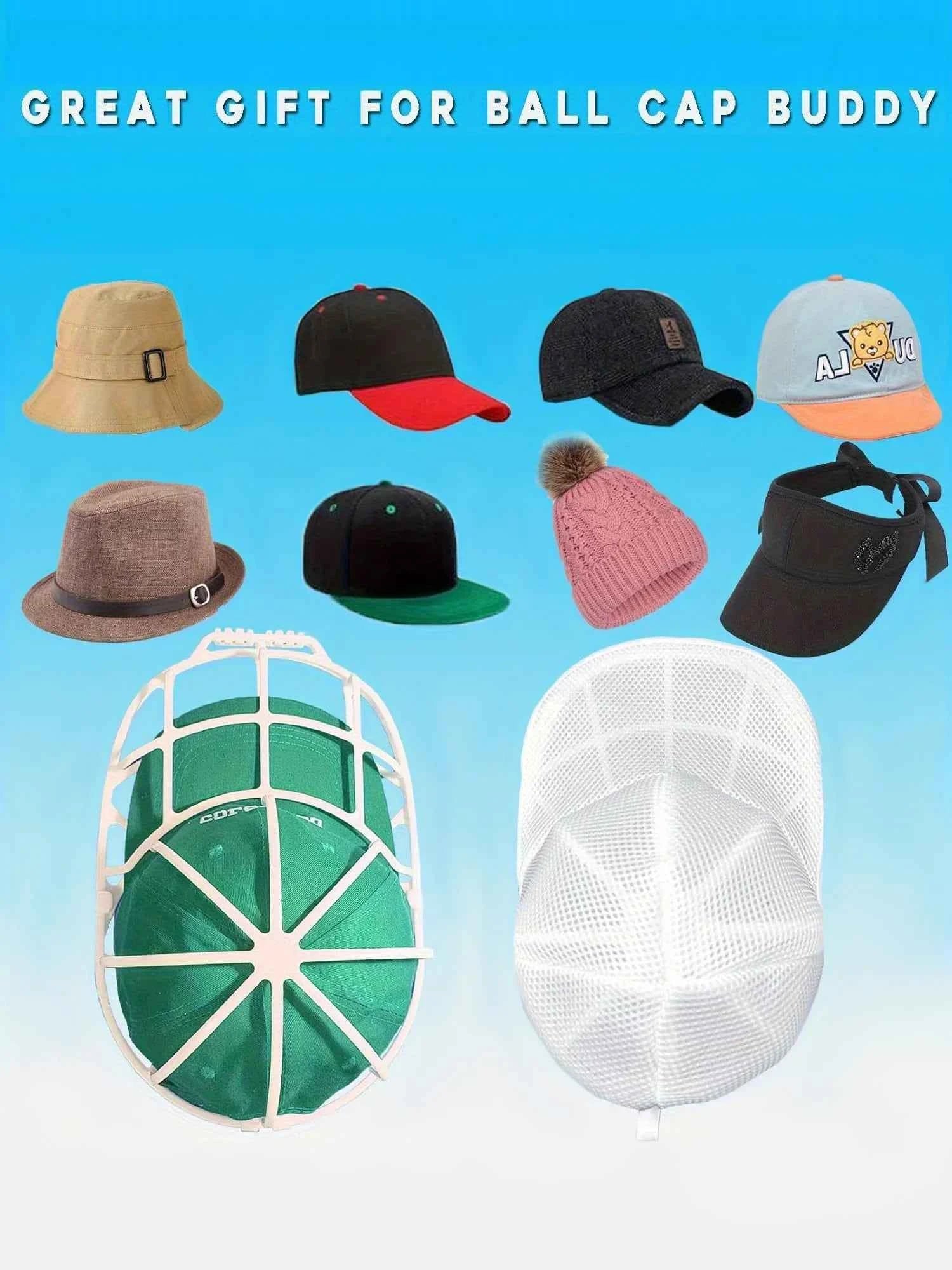 2Pcs/set Hat washing set, baseball duckbill cap, washing and sun drying integrated, non deformed machine wash protective rack