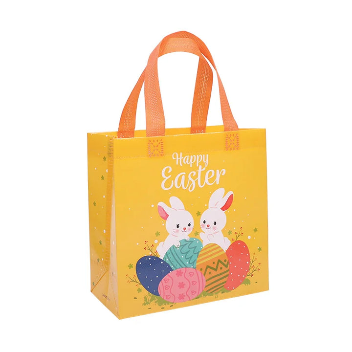 DIY Easter party supplies featuring rabbit candy bags