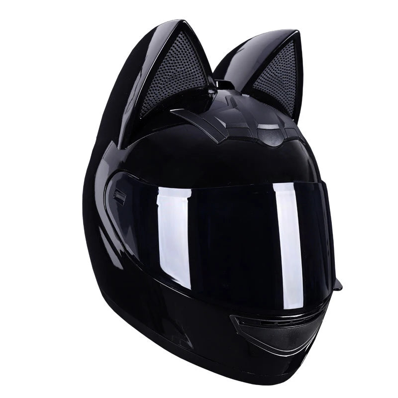 Cat Ear Motorcycle Helmet For Women Full Face Motocross Motorbike Men's Moto Helmet Breathable DOT Certification Girlfriend Gift