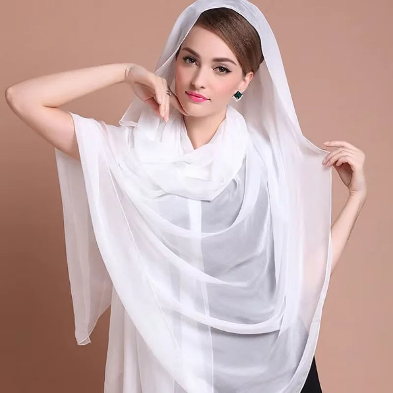 2025 Women's Pure Color Linen Scarf Long Bohemian Beach Wrap Shawl Summer Sunscreen Hijab Stole Versatile Fashion Accessory
