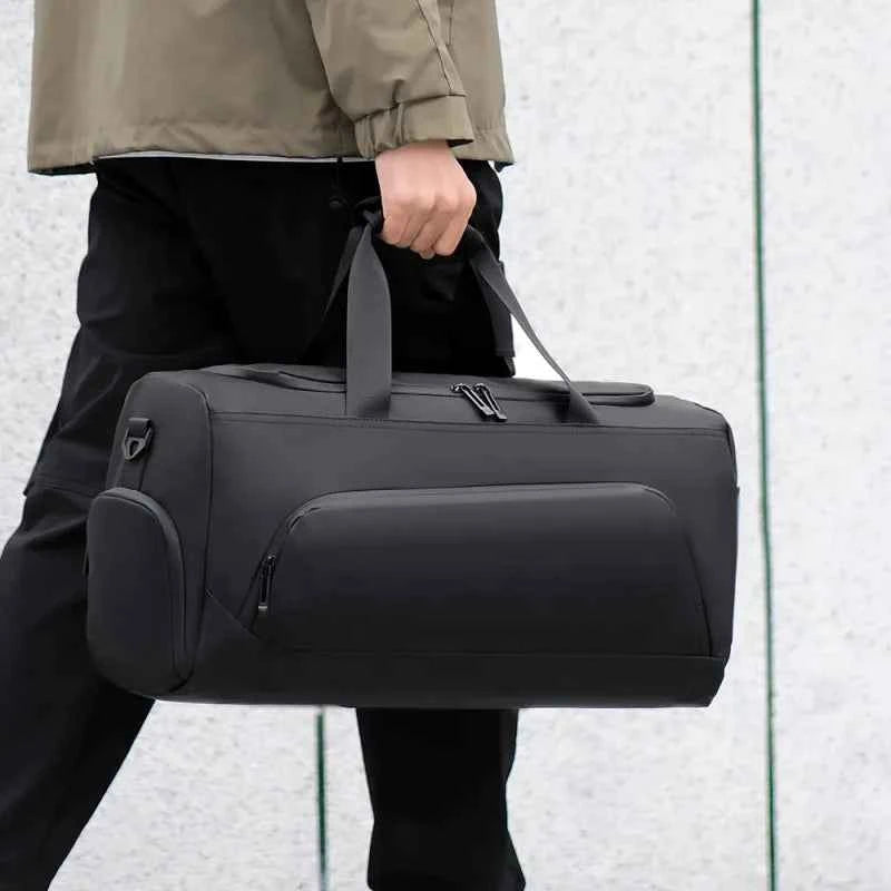 Sports Gym Bag, Large Capacity Handbag,Portable Travel Duffel Bag, Multi-compartment with Shoes Storage,Perfect for Vacation,Gym