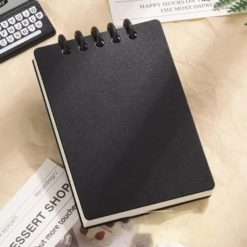 80 Sheets Binder A7 Loose-Leaf Notebook Horizontal Line Inner Page Style Note Set Stationery School Office Supplies