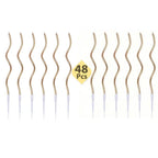 6/12/48pcs Birthday Candles Spiral Cake Candles  Long Thin Cake Candles For Wedding Party And Cake Decoration