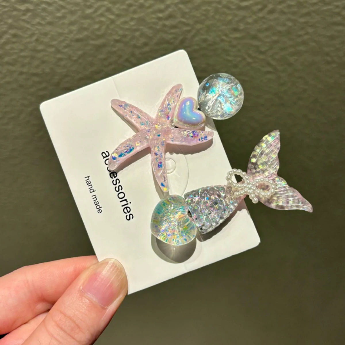 AWAYTR 2PCS Elegant Starfish Star Shell Hair Clips For Ladies Hairpins Summer Beach Holiday Party Barrettes Hair Accessories