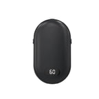 Double-sided heating with two temperature settings, this pocket hand warmer can be recharged