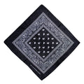 Hip Hop Cowboy Paisley Scarf Large Bandana Head Square Scarf Men Women 55x55cm Black Red White