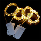 3V Led Silver Wire Fairy Lights Battery Power LED String Light with Switch for Garden Patio Fence Wedding Party Christmas Decor