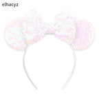 2026 Chic Embroidery Sequin Ears Headband Classical DOT Bow Hairband For Girls Women Party Head Wear Kids DIY Hair Accessories
