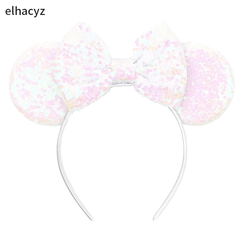 2026 Chic Embroidery Sequin Ears Headband Classical DOT Bow Hairband For Girls Women Party Head Wear Kids DIY Hair Accessories