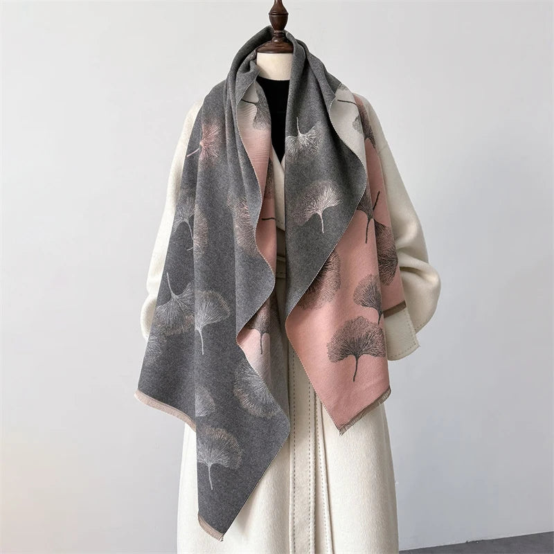 Cashmere Scarf for Women Thick Warm Winter Blanket Brand Female Luxury Quality Shawl Wrap Bufanda 2024 Poncho Echarpe Pashmina
