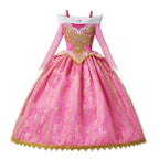 Girls Princess Dress Kid Cinderella Snow White Aurora Rapunzel Cinderella Halloween Costume Children Birthday Party Dress