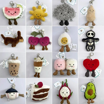 Cute Animal Plush Keychain Soft Bag Charm Collection