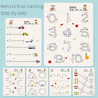Magical Montessori Tracing Workbook Reusable Pen Control and Tracing Book for Kids Calligraphy and Drawing Educational Toys