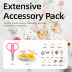 Glass Beads Bracelet Making Kit – 28 Colors 8mm Crystal & Gemstone Beads with DIY Jewelry Accessories