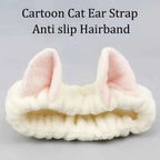 Hairband Cat Coral Plush Headband Cute Soft Hair Bow Headband Hairband Wash Face Makeup Headband Bandage Girl Accessories