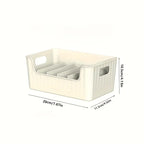 1pc Clear Plastic Seasoning Storage Box with Adjustable Divider | Versatile Kitchen Organizer for Spices, Snacks and Small Items