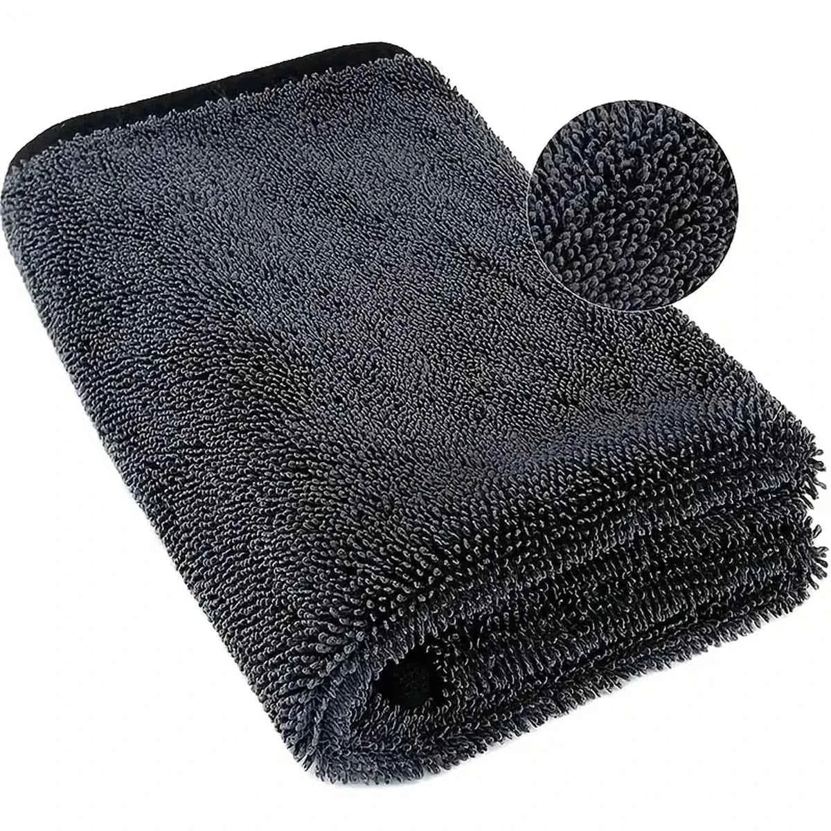 Dark gray car microfiber towel, oversized strong absorbent car wash cloth, high-efficiency cleaning wipe cloth