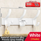 no drill Door Behind Hook Storage Wall Hanging Clothes Hanger Coat Hook Punch-free Bathroom Hanger Bedroom Organizer Storage Kit