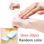 200/100PCS Travel Soap Paper Disposable Convenient Soap Paper Washing Hand Clean Scented Mini Slice Soaps Bathroom Accessories