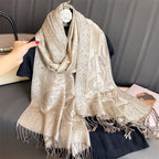 2025 new ethnic style retro shawl cashew flower geometric scarf cloak tassel scarf multi-color variety options available