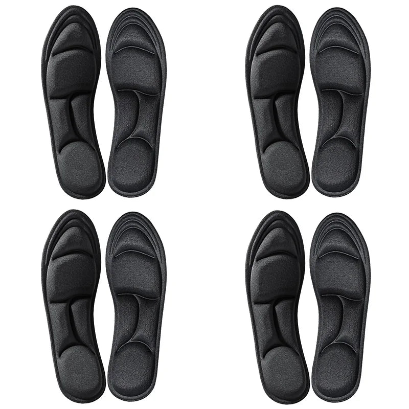 1/2/4/16Pairs 5D Massage Memory Foam Insoles For Shoes Sole Breathable Cushion Sport Running Insoles For Feet Orthopedic Insoles