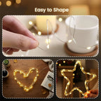LED String Lights Rechargeable Fairy Lights Mini Twinkle Copper Light Timer Detachable Design Halloween Wedding Christmas Decor