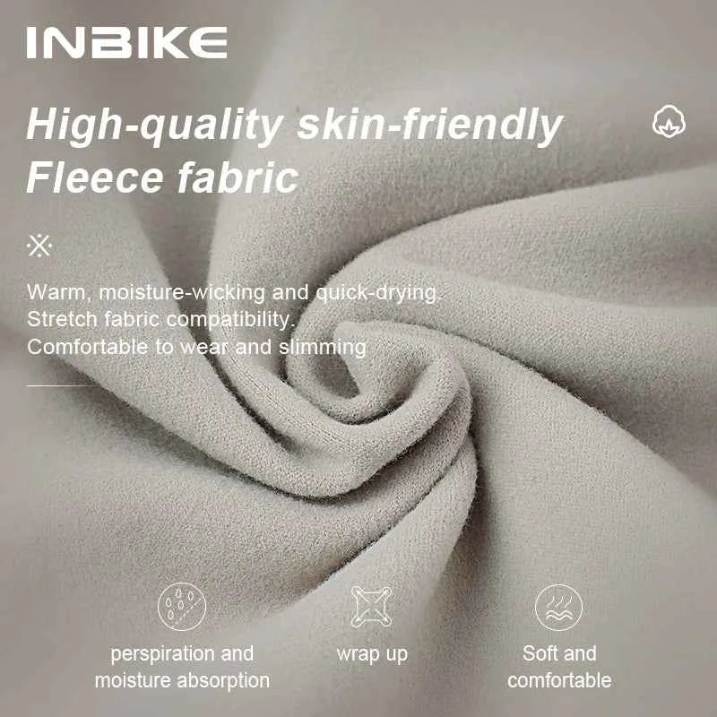 INBIKE Fleece Men's Cycling Jersey  Winter Cycling Sets Warm Long-sleeved Suit Soad Bike Bicycle Jacket Overalls Riding Suit
