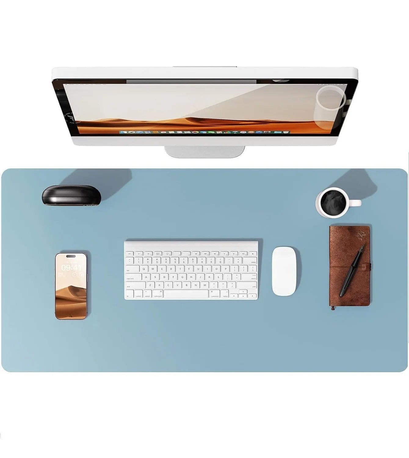 Large PU Leather Desk Pad – Non-Slip Office Mouse Pad & Desk Protector for Laptop, Keyboard, and Workstation