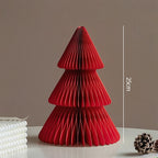Paper Christmas Tree Ornaments 3D Honeycomb Christmas Tree Decorations Folded Paper 2026 Xmas New Year Desktop Arrangement Decor
