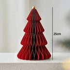 Paper Christmas Tree Ornaments 3D Honeycomb Christmas Tree Decorations Folded Paper 2026 Xmas New Year Desktop Arrangement Decor