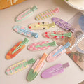 12 Pieces of Multi-Color Colorful Hair Clips with Side Bangs, Duckbill Clips for Broken Hair, Sweet Girl's Simple Hair Clips
