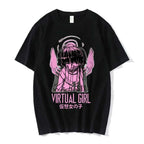 Anime Serial Experiments Lain T-Shirt Men Women Graphic T Shirts Unisex Iwakura Manga Girl Sci Fi Short Sleeve Tee Tops 62463